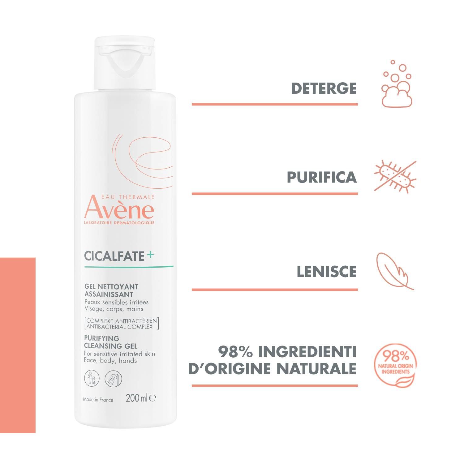 image - 984328652 - Avene Cicalfate+ Gel Detergente purificante pelli sensibili 200ml - 4740593_4.jpg