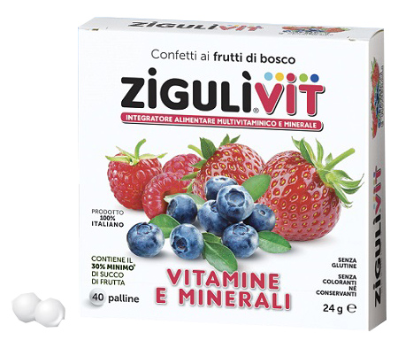 Ziguli Vit Fruttibosco Integratore Vitamine E Minerali 40 Palline