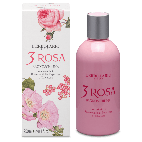 L'erbolario 3 Rosa Bagno schiuma 250ml