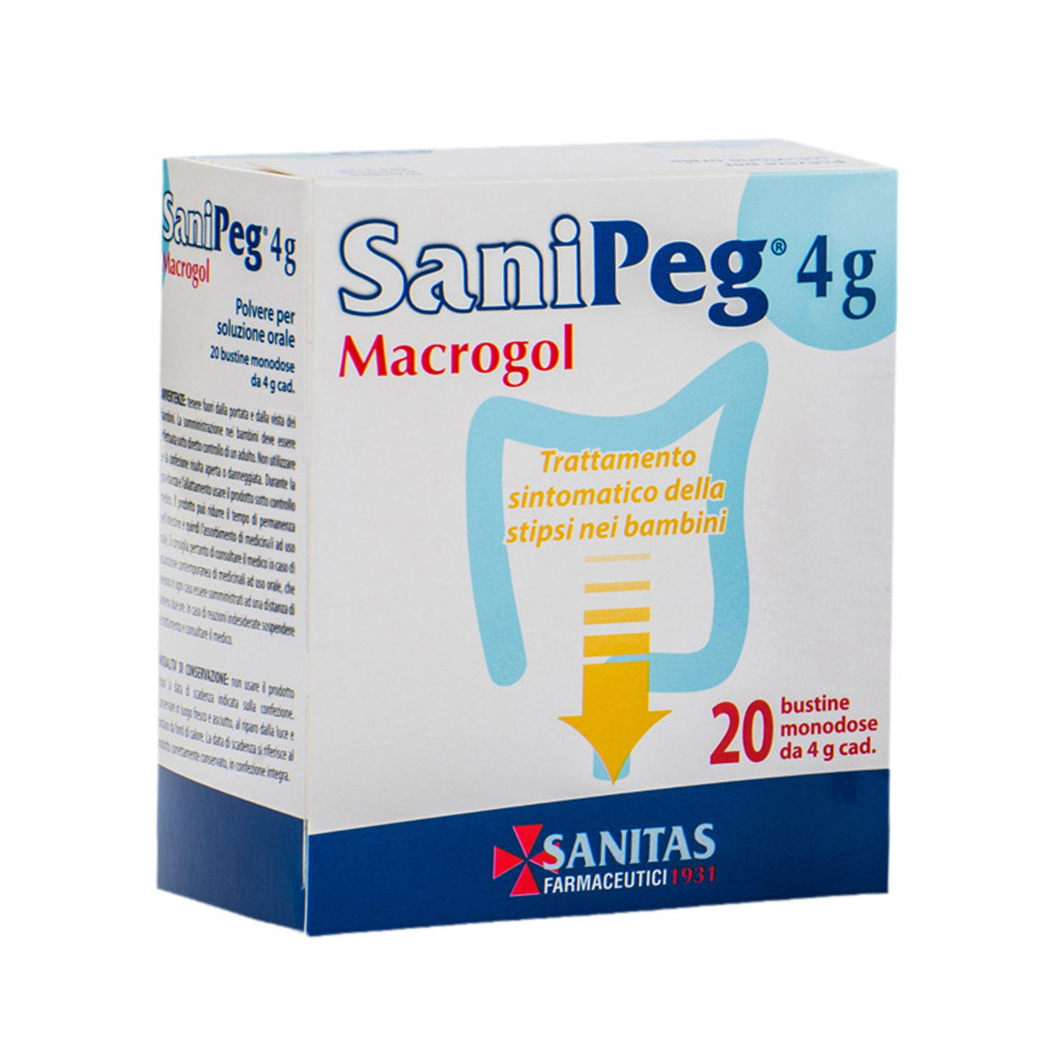 image - 931153480 - Sanipeg Macrogol Polvere per Soluzione Orale che favorisce l'ammorbidimento delle feci e facilita l'evacuazione, accelerando il transito intestinale. - 7882386_2.jpg