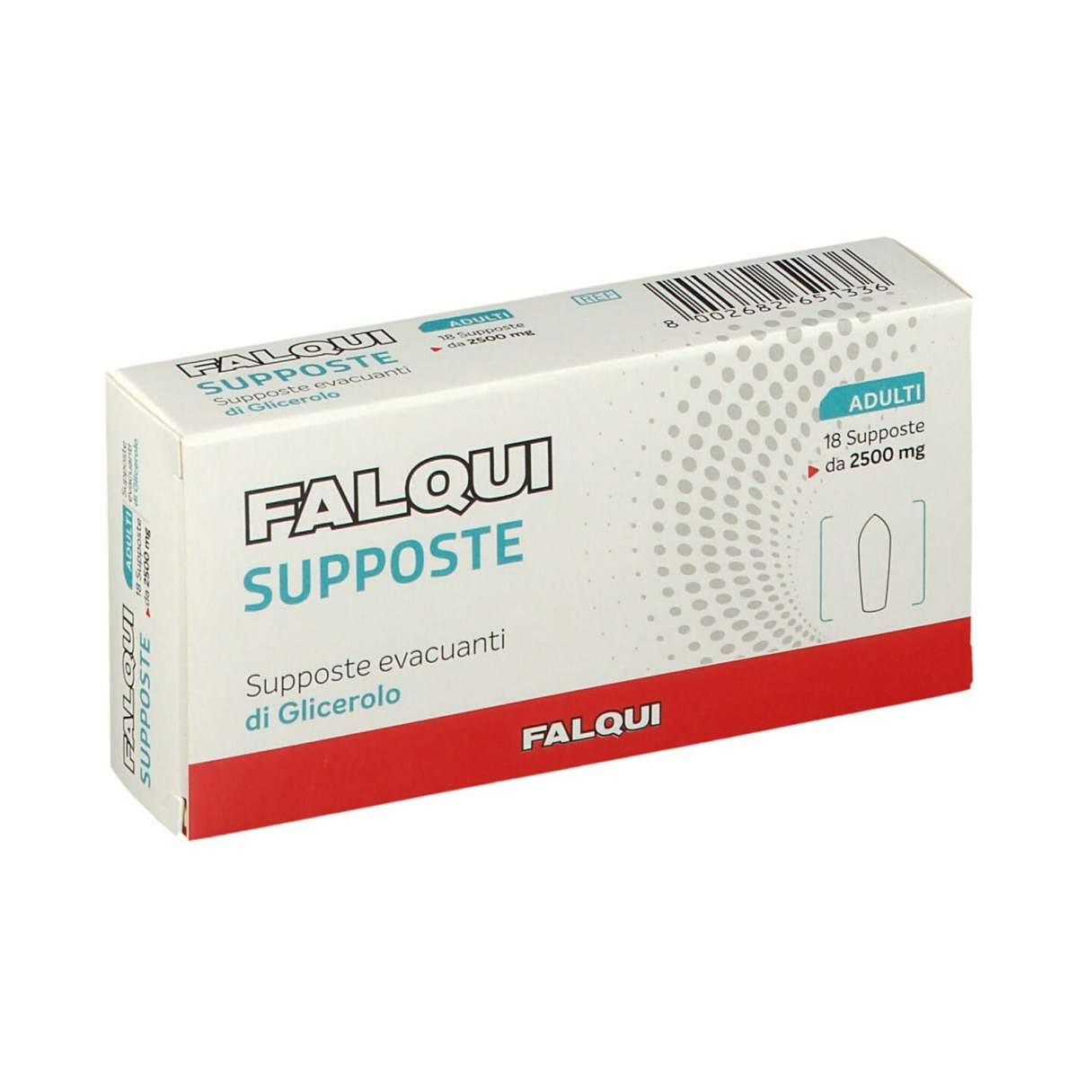 Falqui Supposte 2500mg Glicerina per Adulti 18 Pezzi