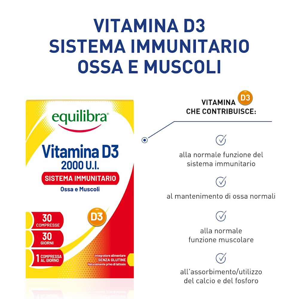 image - 983001645 - Equilibra Vitamina D3 2000ui Integratore muscoli e ossa 30 compresse - 4739292_3.jpg