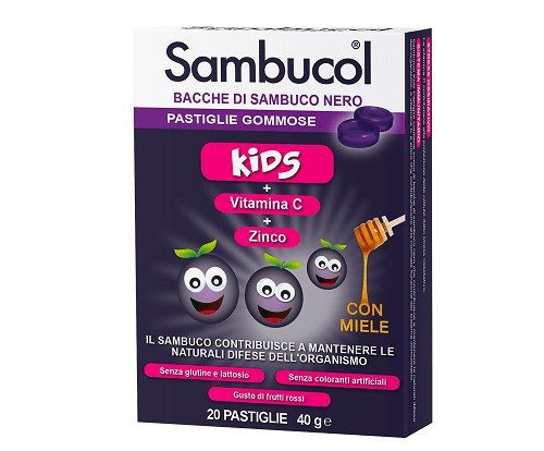 Sambucol Kids Integratore immunostimolante Bimbi 20 Pastiglie Gommose