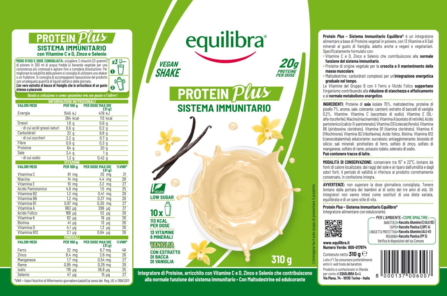 image - 985495845 - Equilibra Protein Plus Sistema Immunitario Shake Vaniglia 310g - 4742001_3.jpg