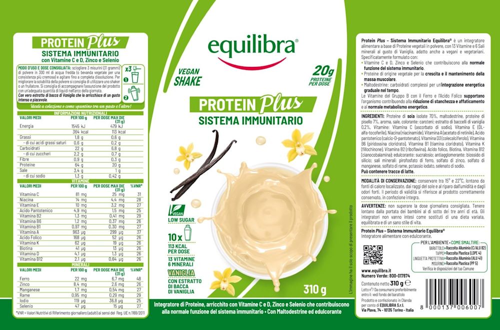 image - 985495845 - Equilibra Protein Plus Sistema Immunitario Shake Vaniglia 310g - 4742001_3.jpg