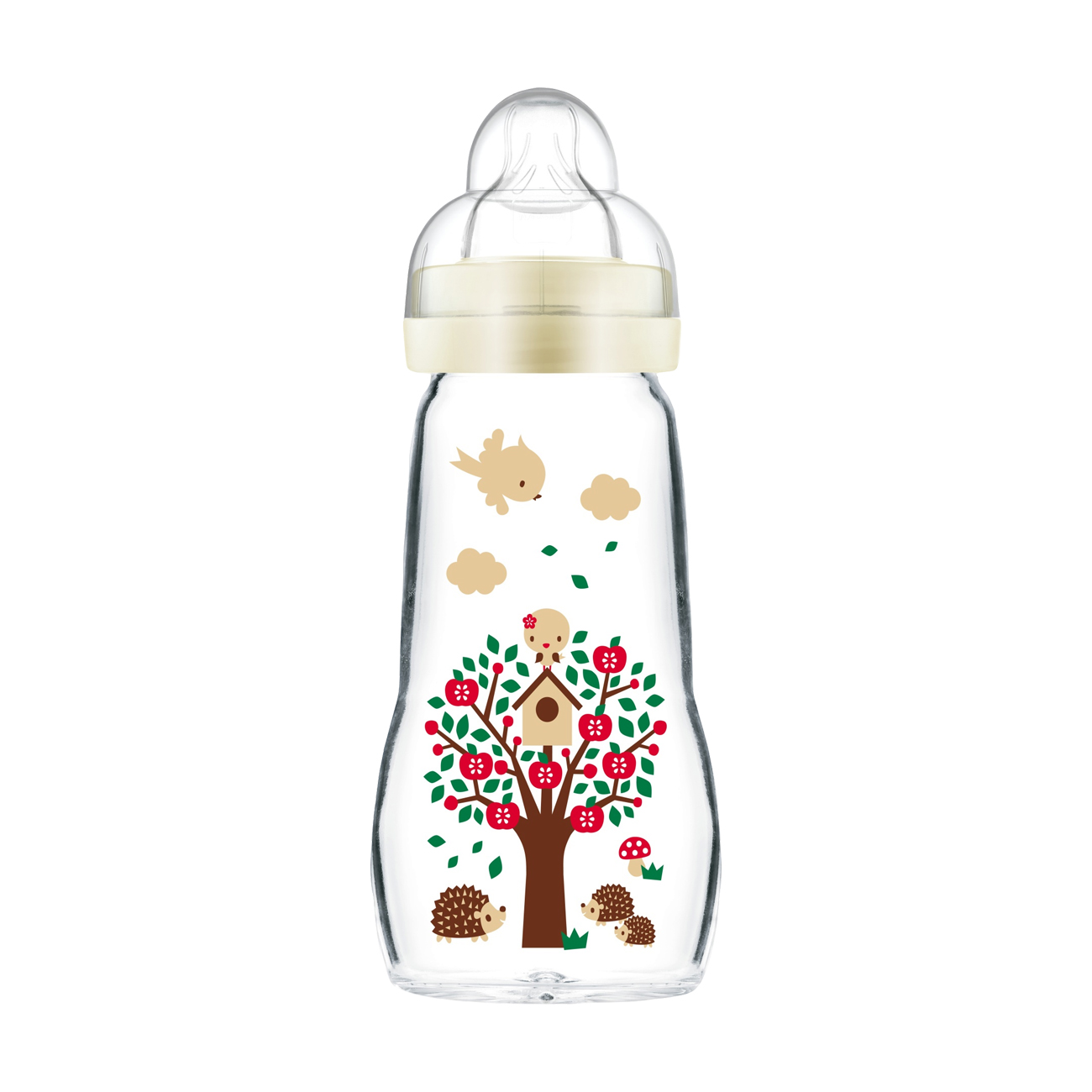 image - 925824361 - Biberon in vetro da 260ml con tettarella in silicone SkinSoft, resistente alle alte temperature, lavabile in lavastoviglie e sterilizzabile, con apertura ampia per facile riempimento e pulizia. - 7872340_2.jpg