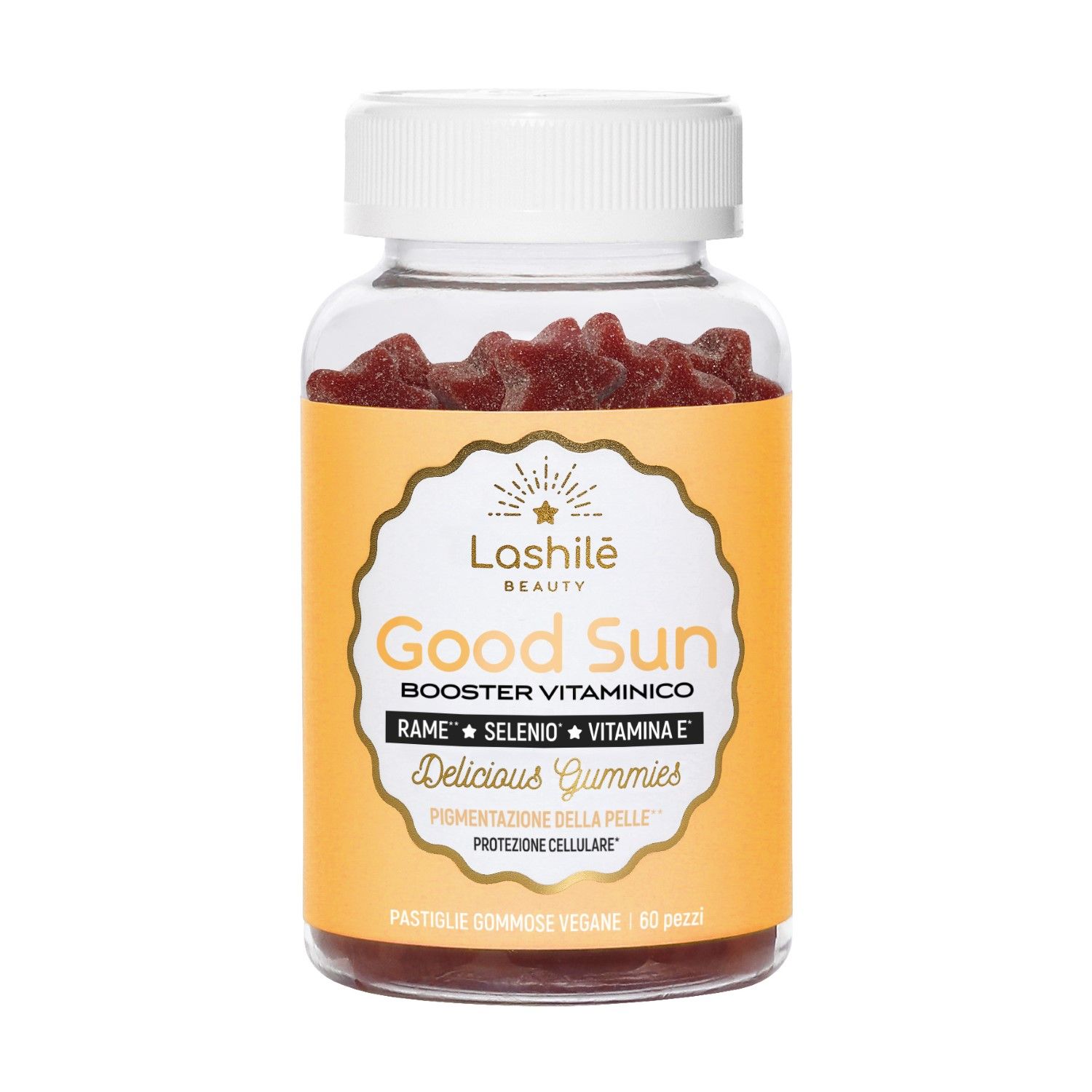 Lashilé Good Sun Integratore Con Betacarotene Pigmentazione Della Pelle 60 Gummies