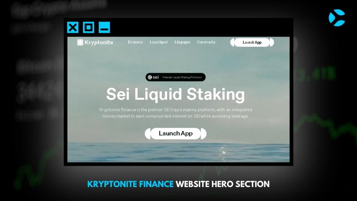 Kryptonite Finance Web Hero Section
