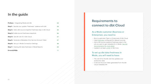 dbt integration page 1