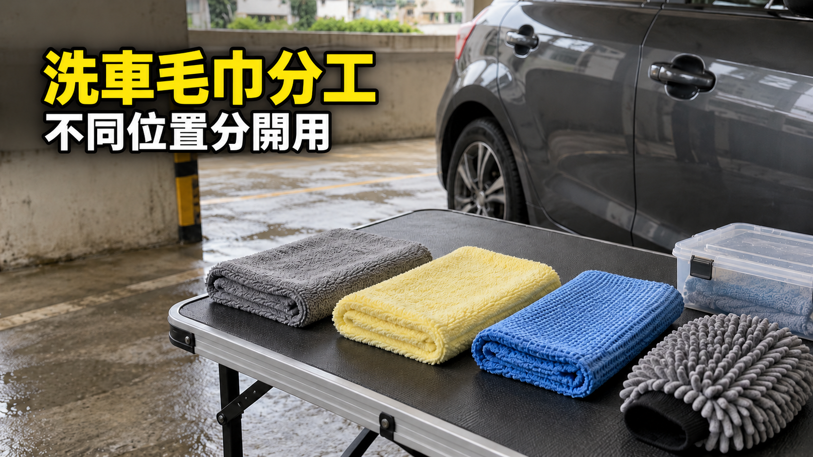 洗車毛巾怎樣分工？清洗、使用及收納方法