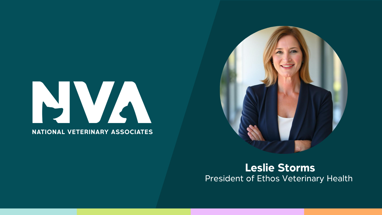 Cover Image for National Veterinary Associates Appoints Leslie Storms as President, Ethos Veterinary Health
