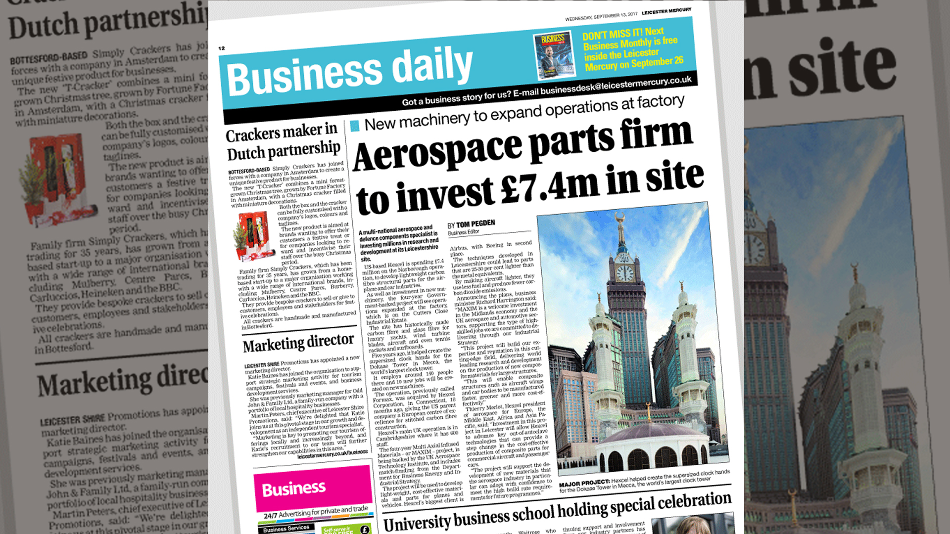 Front Cover Coverage for HEXCEL