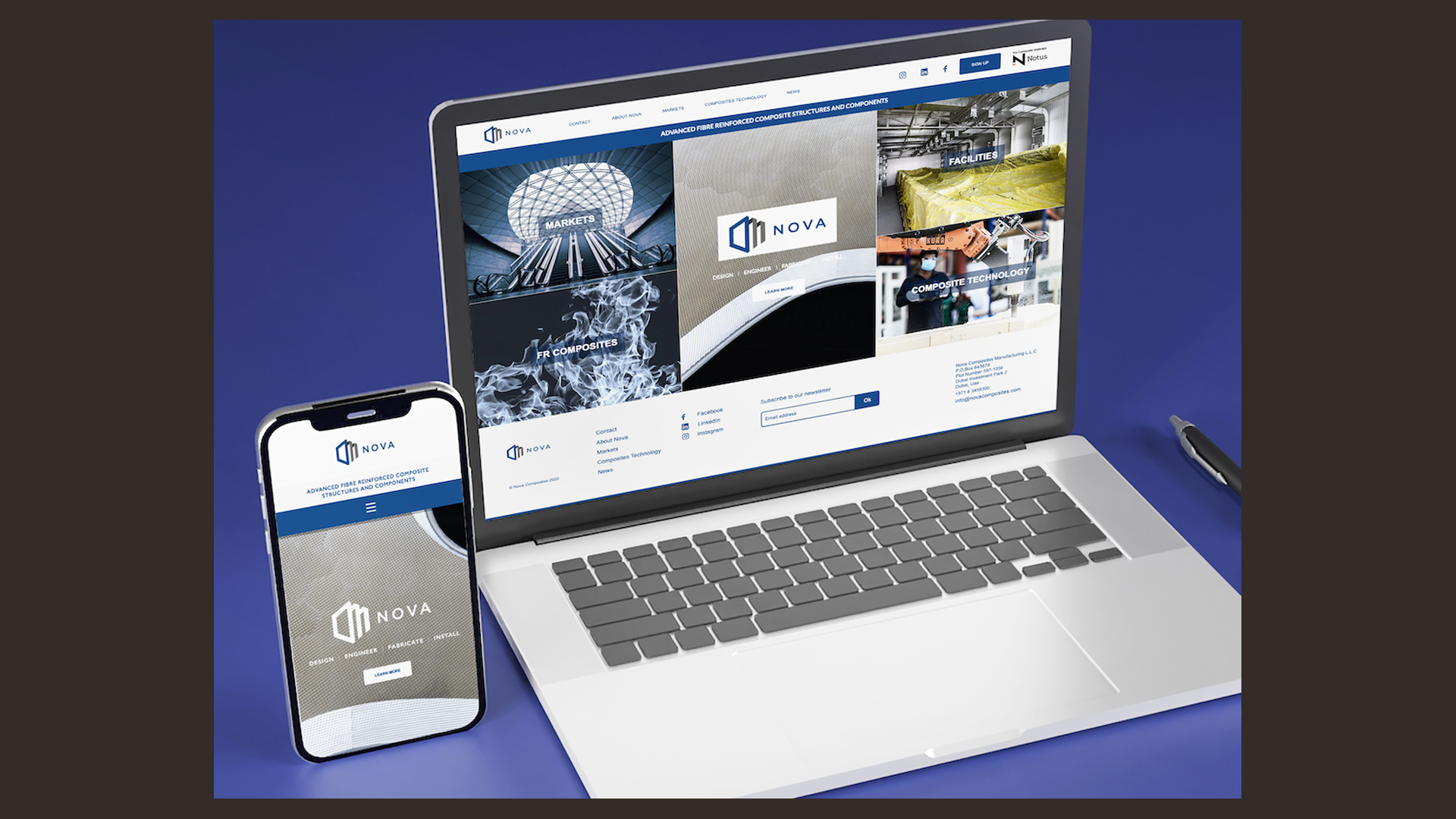Web Design and Build for Nova Composites