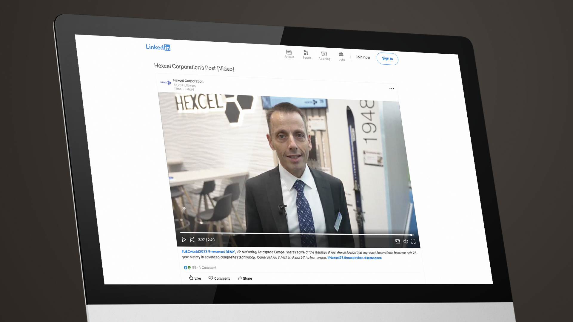 Social Media on Tablet