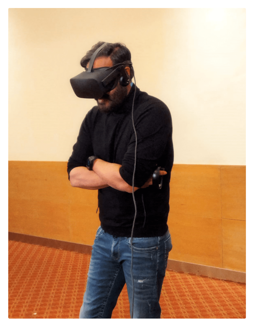 Ajay Devgan experience virtual reality headset 