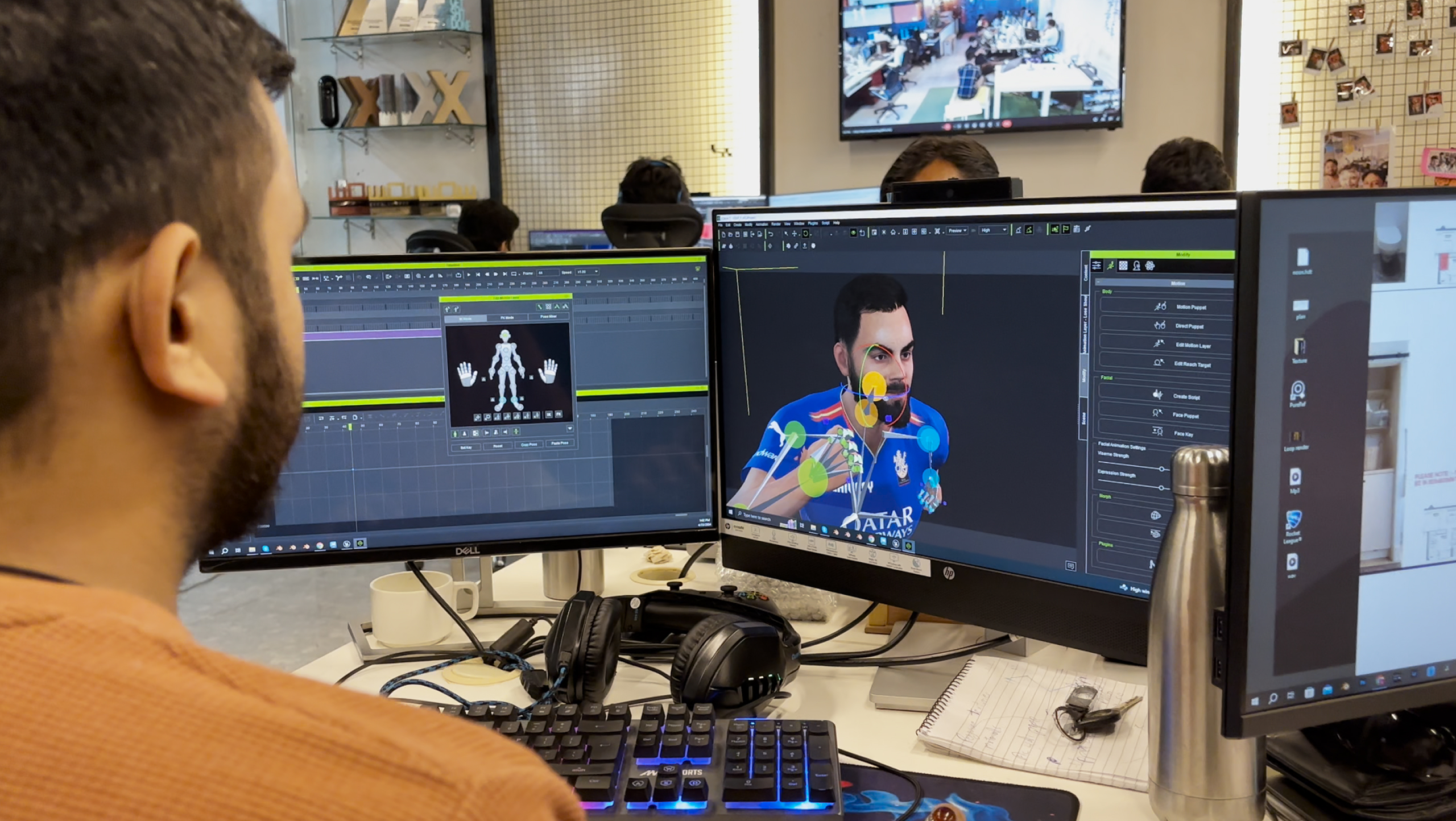 3D character animation workspace