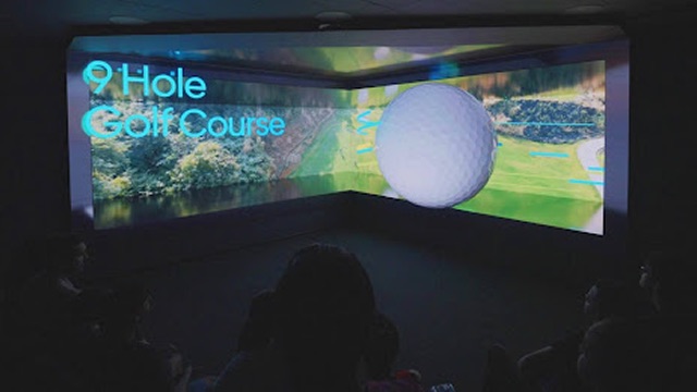 Anamorphic v-shape display