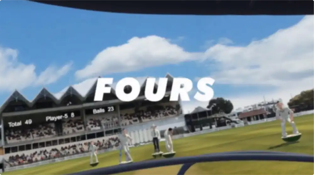 Experiences the Virtual Reality Play Cricket 