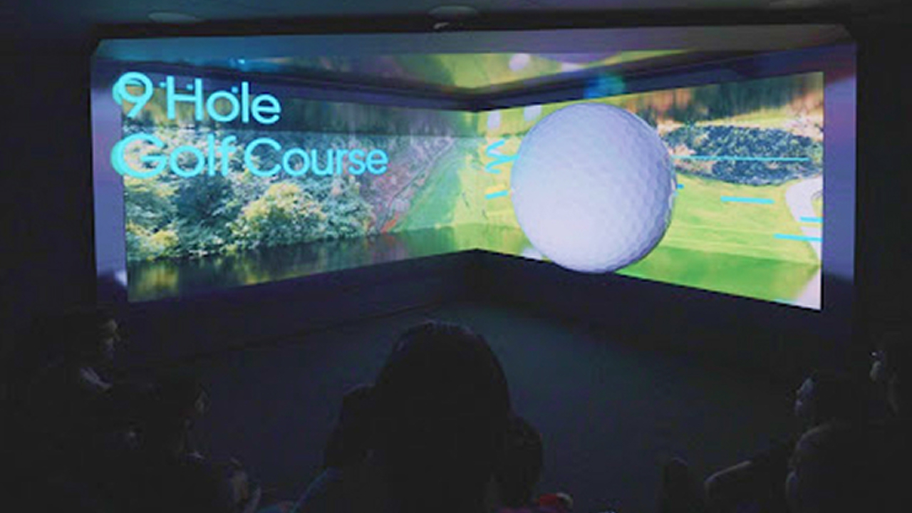 Anamorphic v-shape display