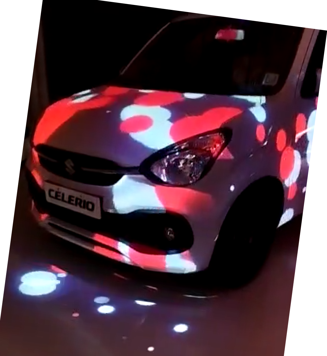 Projection mapping on the Car 