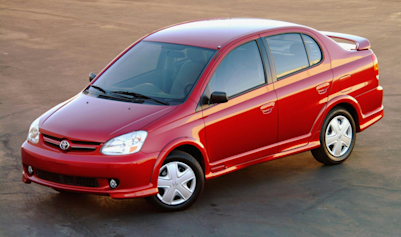 Toyota Echo with steel wheels