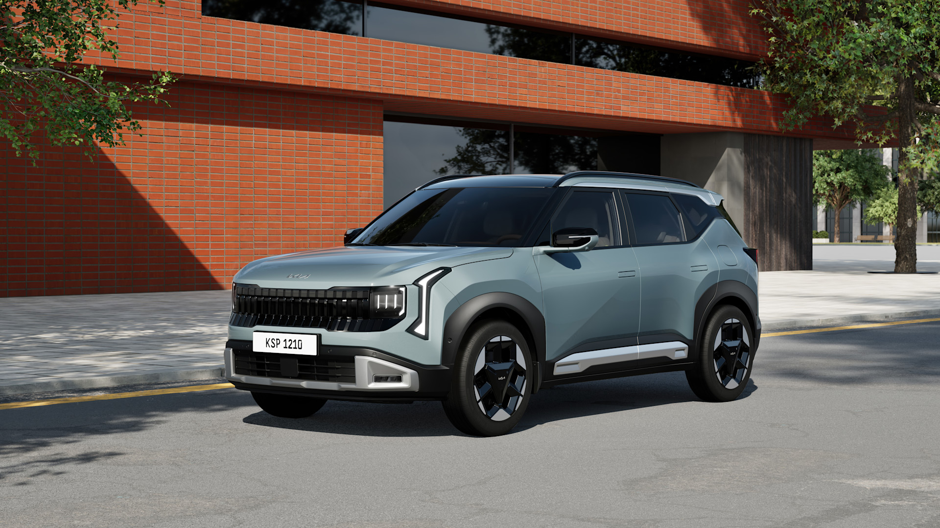 2027 Kia Seltos front profile on highway