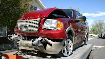 totaled car or car wreck