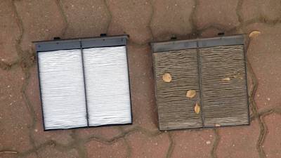Cabin Air Filter Clean and Dirty