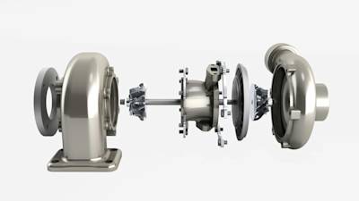 turbocharger taken apart