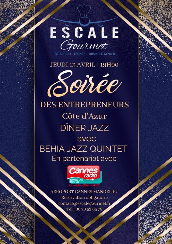 Escale gourmet Gala Night Invitation JAZZ DINNER 130423 2023