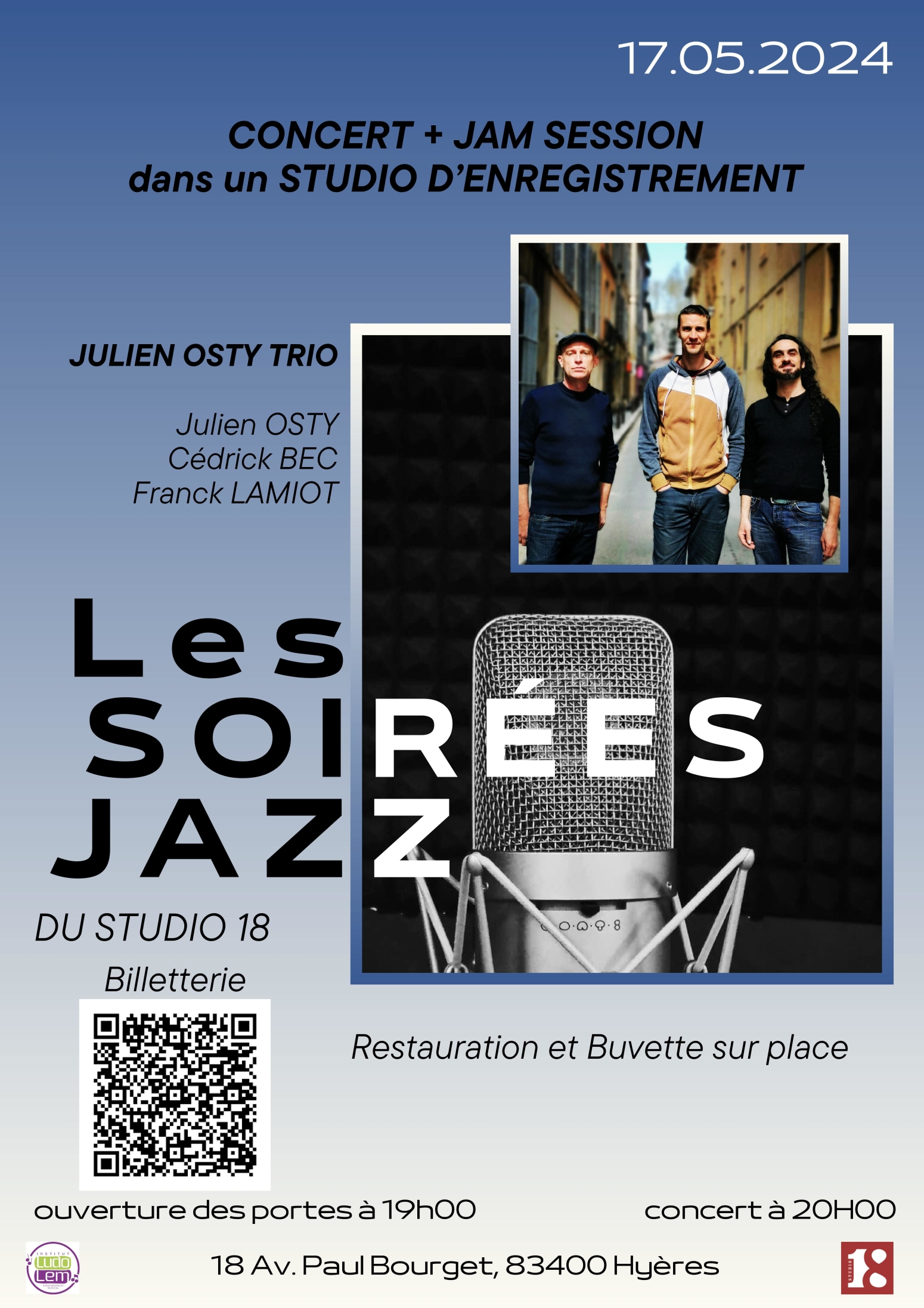 Affiche Soirées Jazz Julien Osty Trio-min