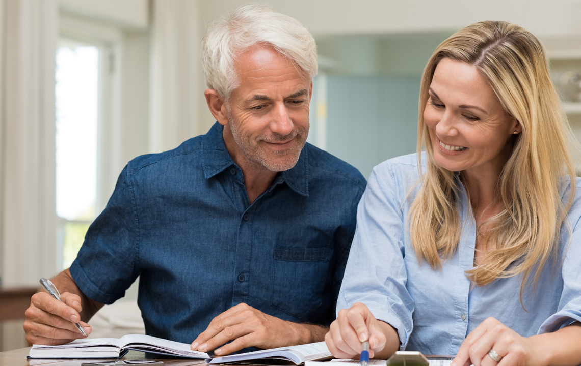 older couple reviewing documents