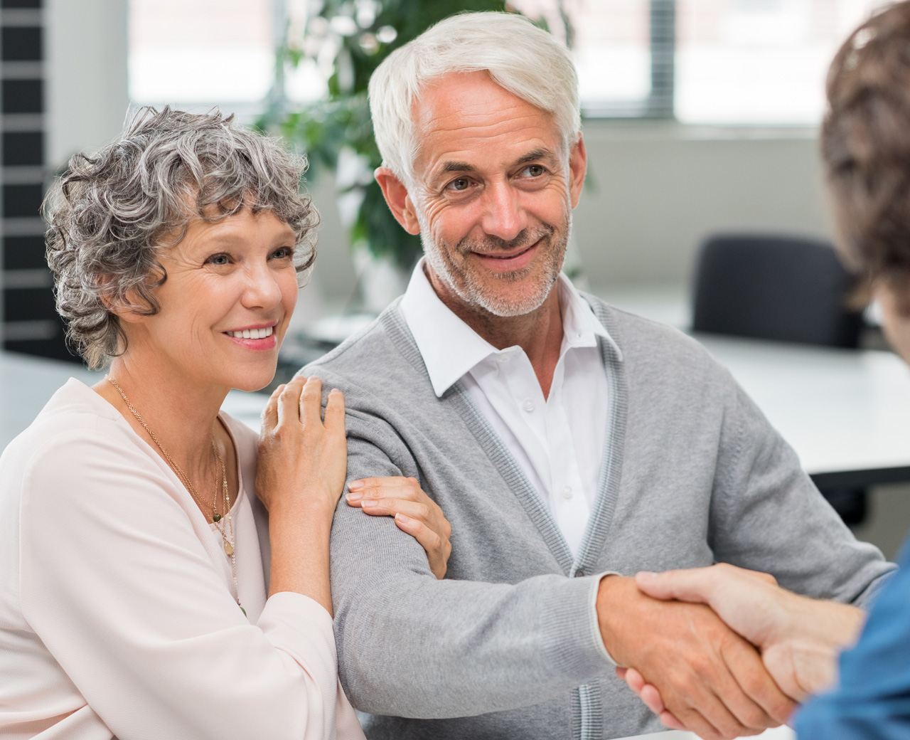 older couple with financial professional