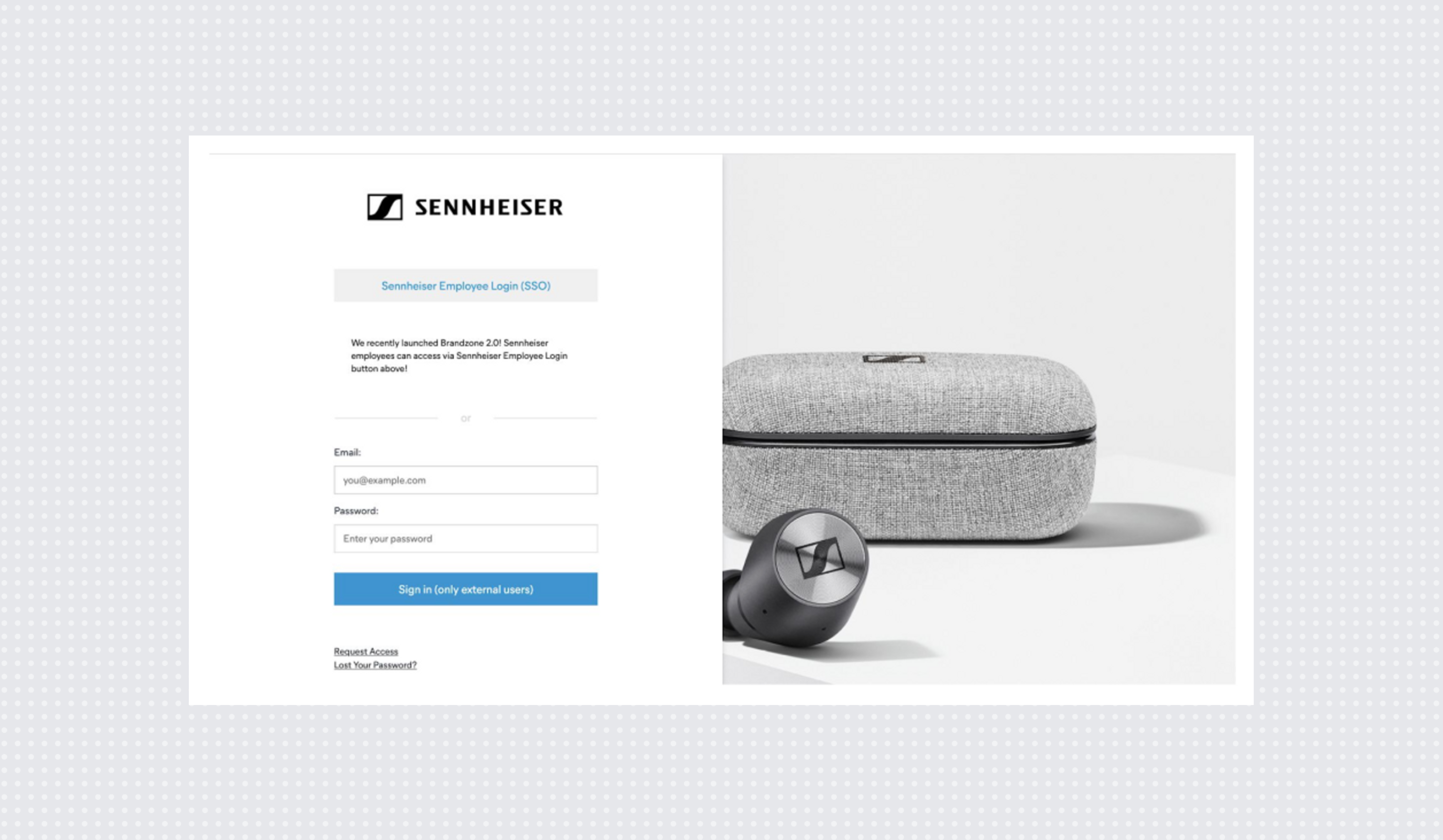 Login Page – Sennheiser Brand Portal
