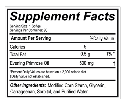 Evening Primrose Oil Supplement Facts