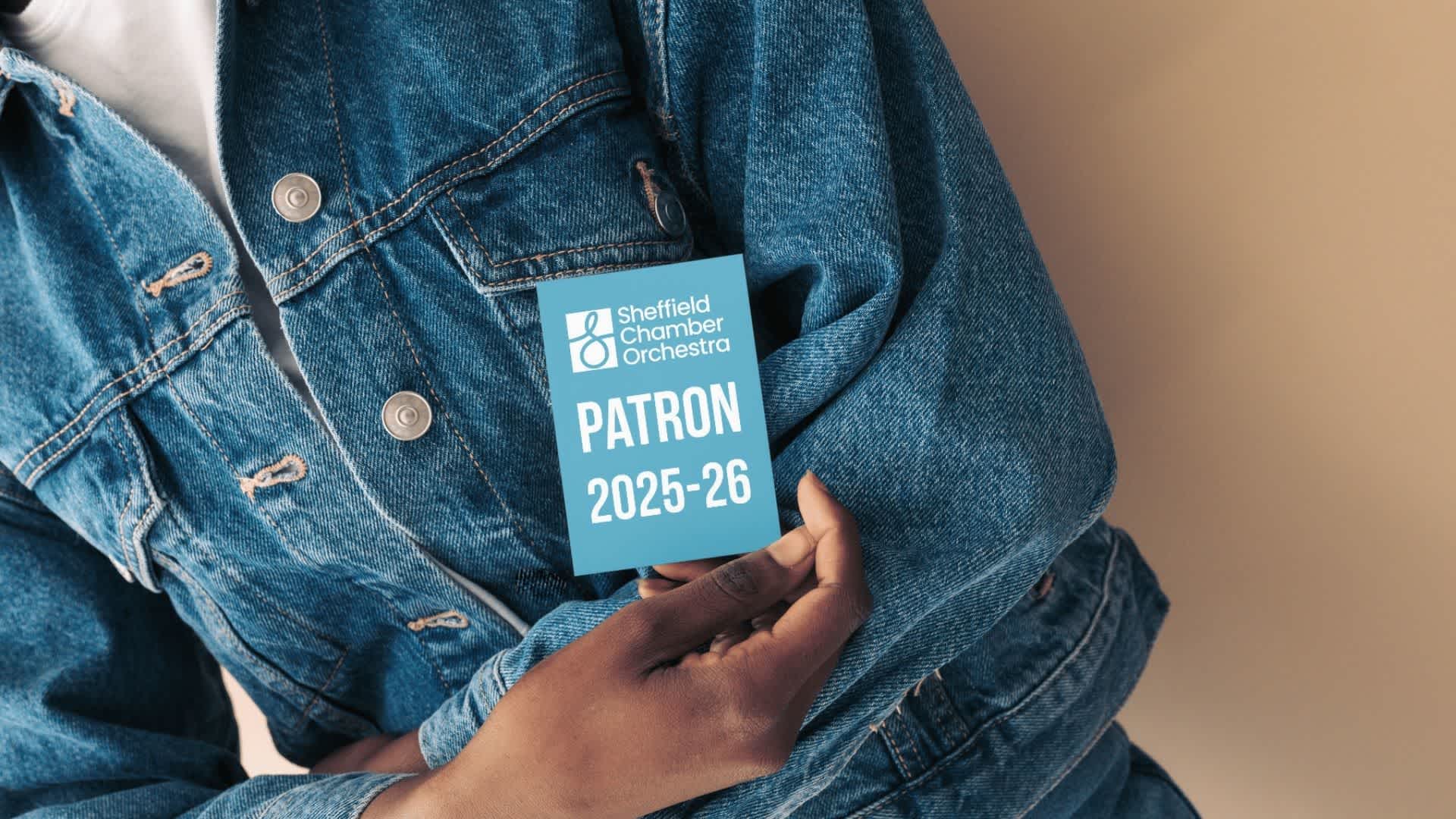 Patron portrait badge scene