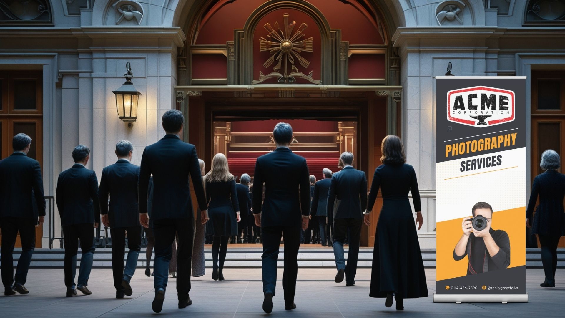 Mockup pop-up at concert venue