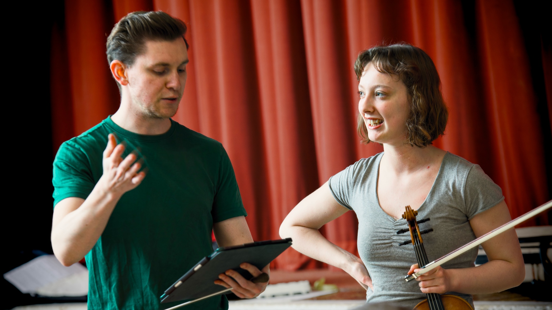 Esme Greenwood and John Lyon