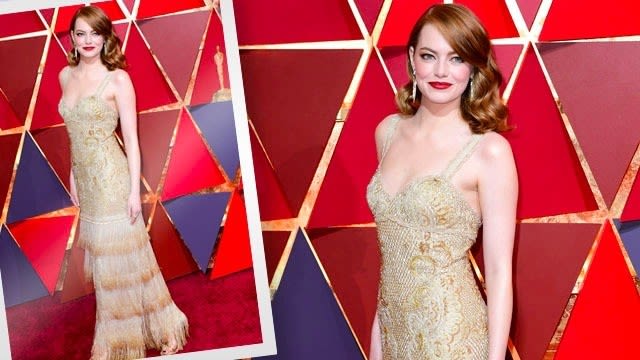Oscars 2017 red carpet glamour led by Best Actress winner Emma Stone,  Chrissy Teigen and Jessica Biel