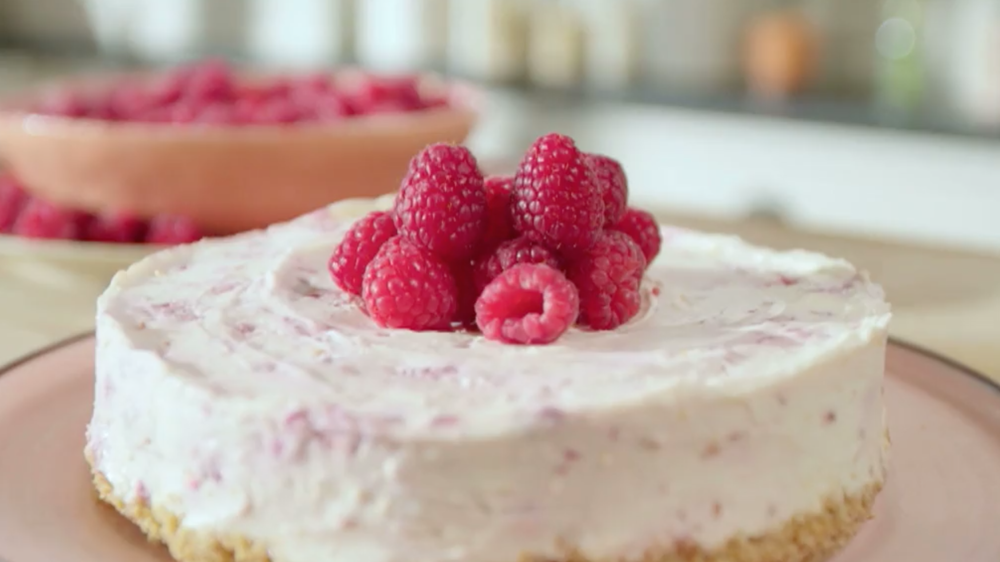 Briony's No Bake Raspberry and Lemon Cheesecake | Lorraine