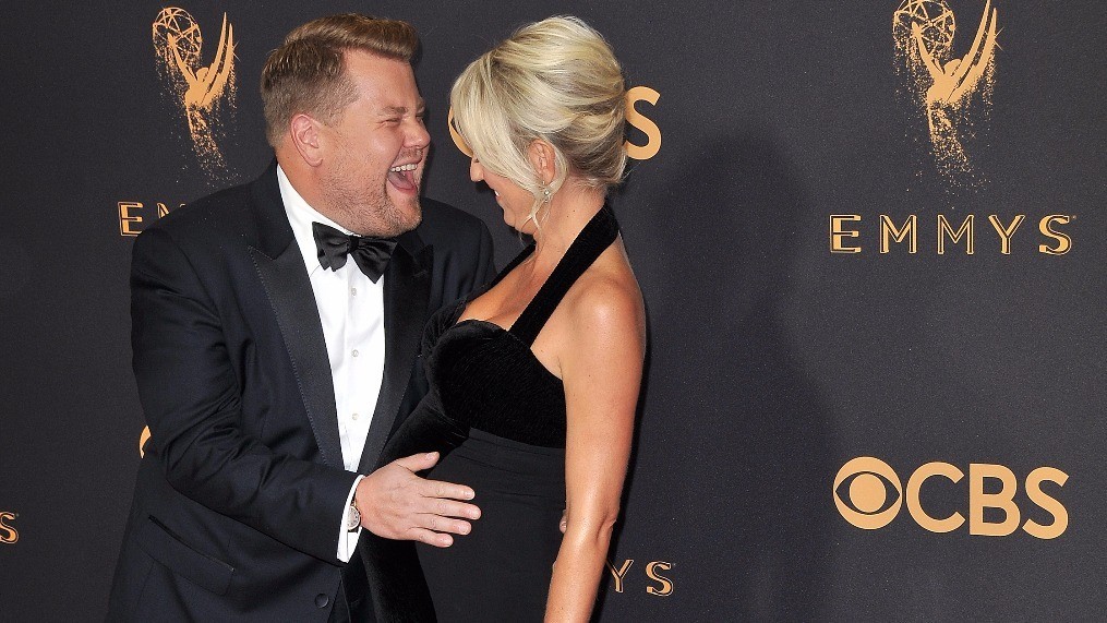 James Corden and wife Julia Carey baby daughter Lorraine