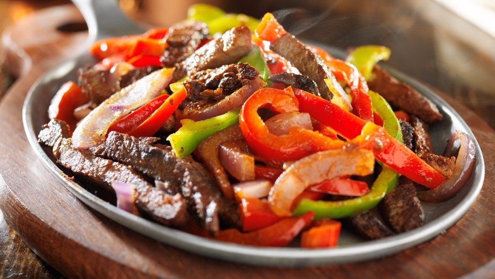 Mexican spicy beef with corn fritters Lorraine