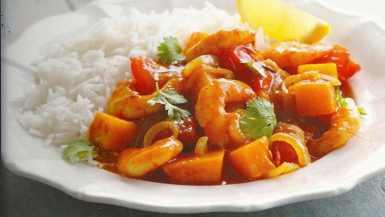 Butternut squash and prawn Rogan Josh Lorraine