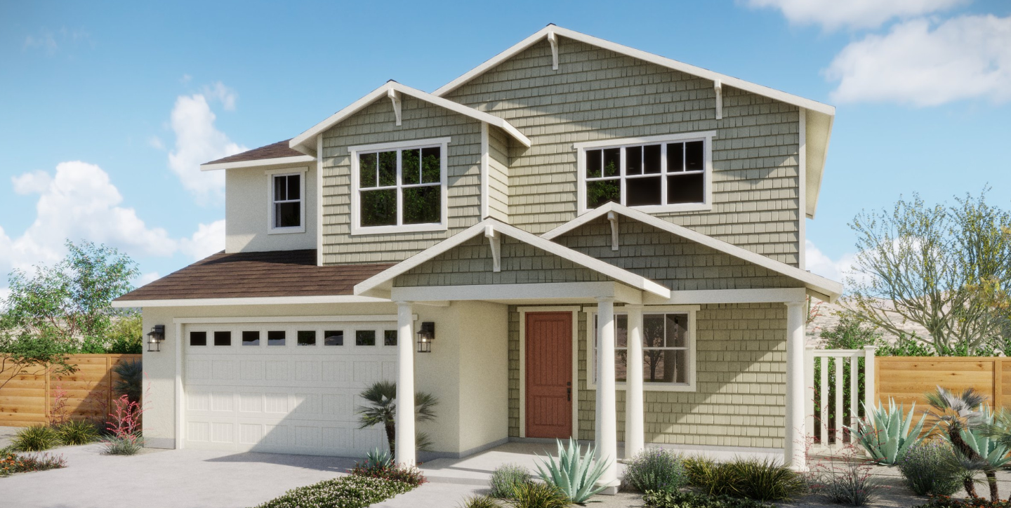 Sunset Ridge at Silverwood - Astra Plan 3B - Bungalow Exterior Rendering Hero