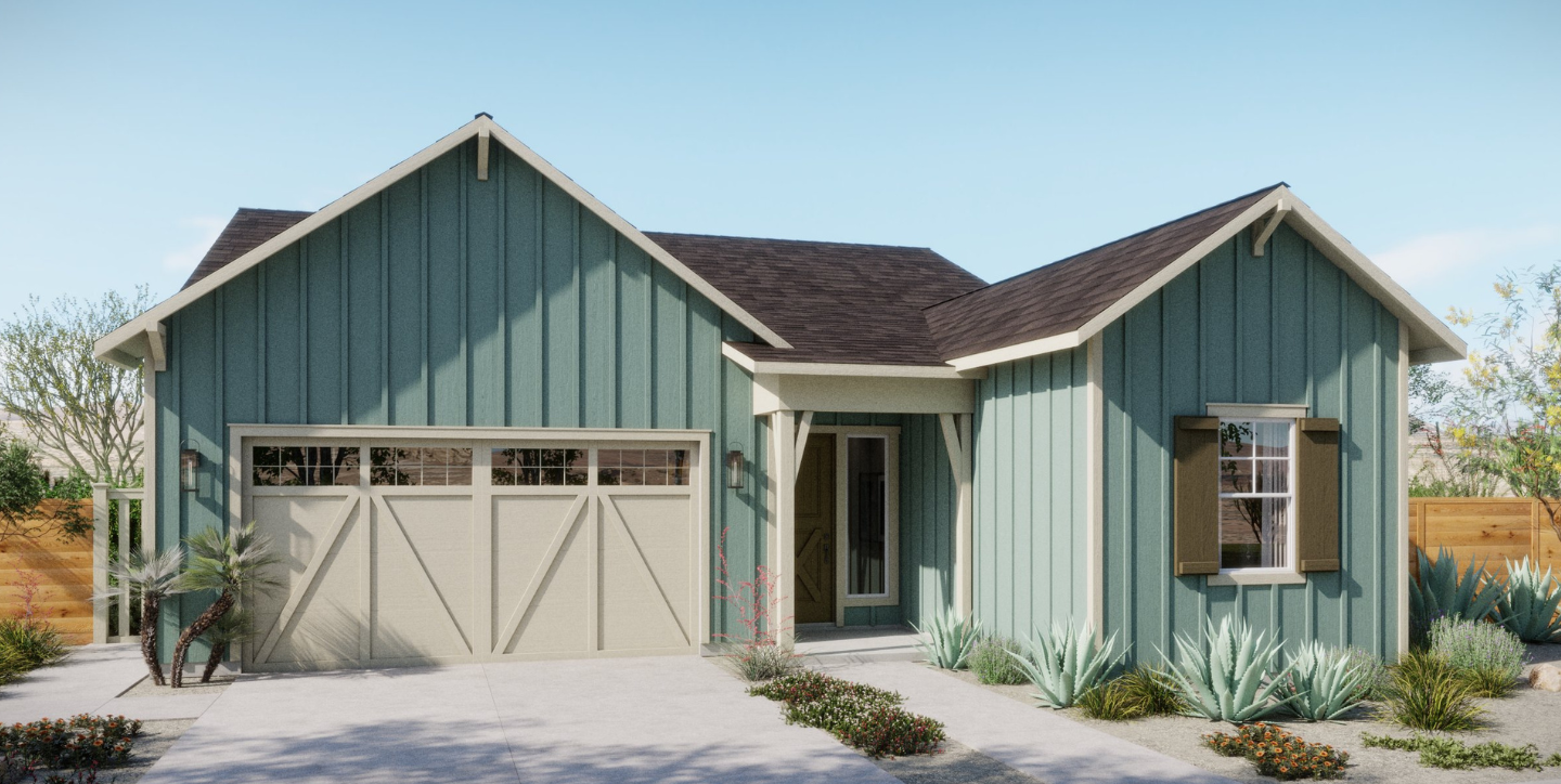 Sunset Ridge at Silverwood - Luna Plan 1C - Farmhouse Exterior Rendering Hero