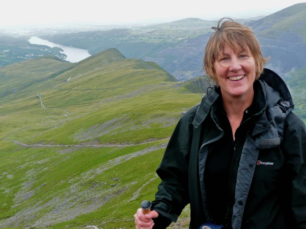 Jane Hiking in Wales, 2010