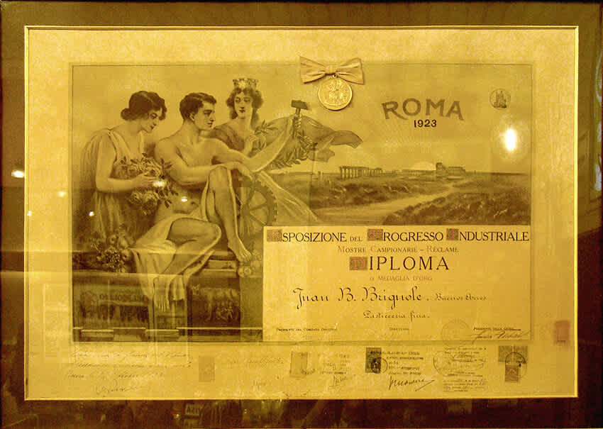 Galardón Exposición Internacional de Roma 