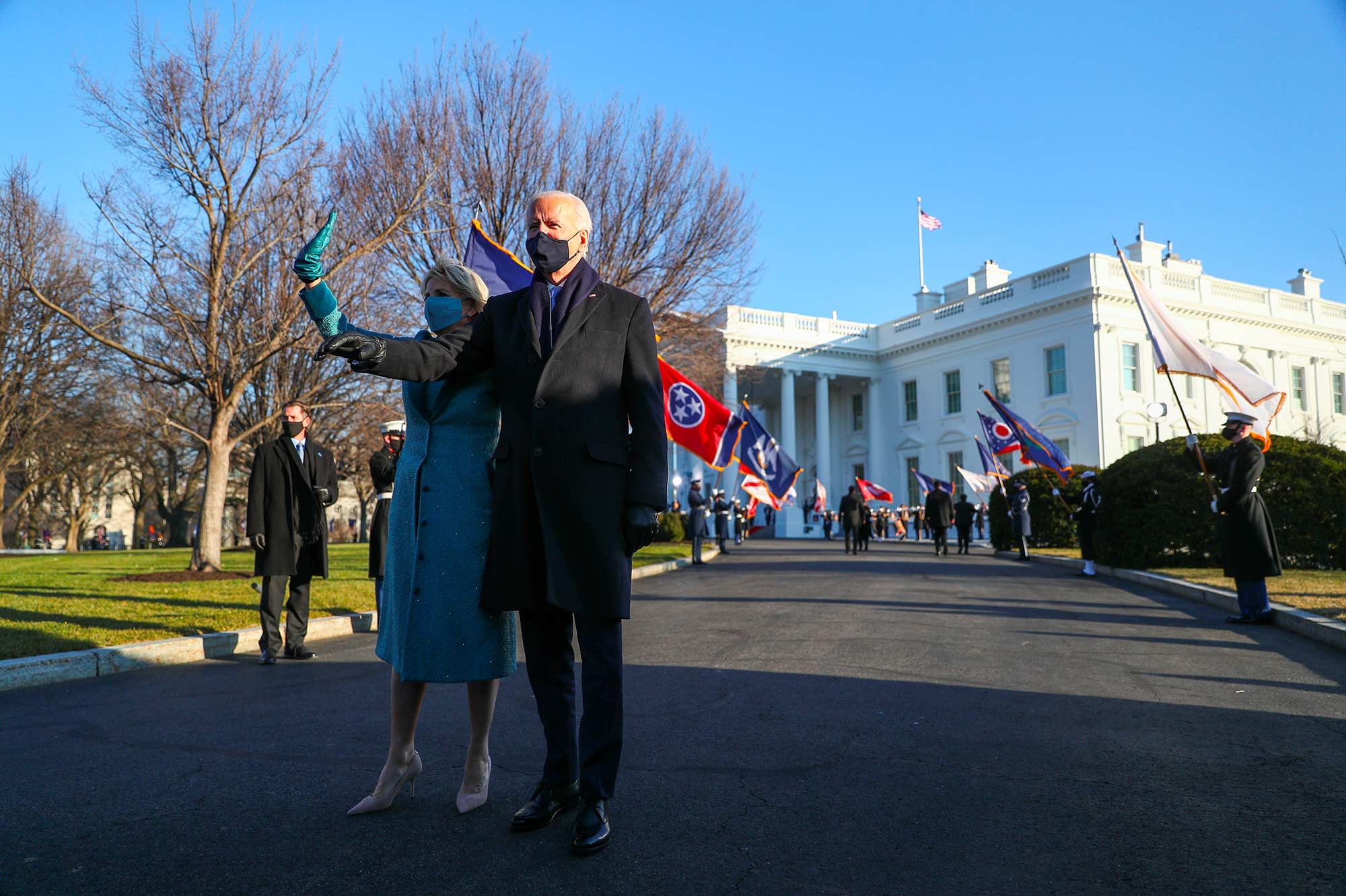 Joe et Jill Biden sont arrivés à la Maison-Blanche