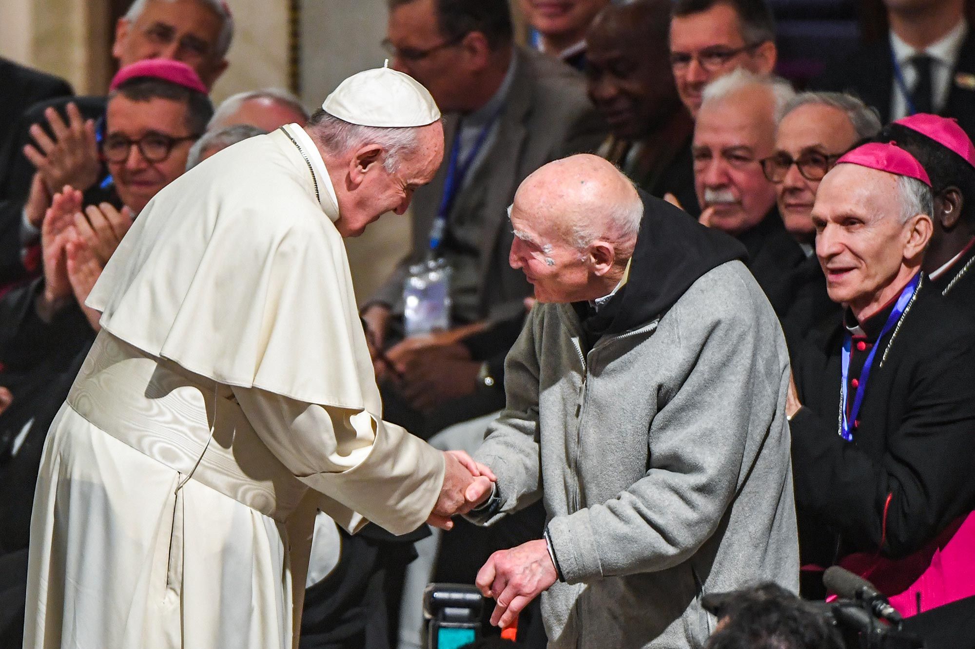 Le dernier rescapé du massacre de Tibéhirine rencontre le pape au Maroc