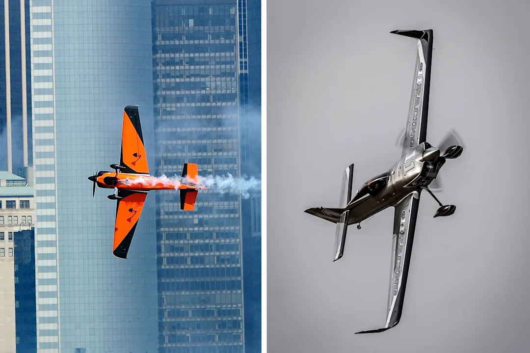 Red Bull Airplane Races Red Bull Air Race : Nicolas Ivanoff et Mika Brageot se battent